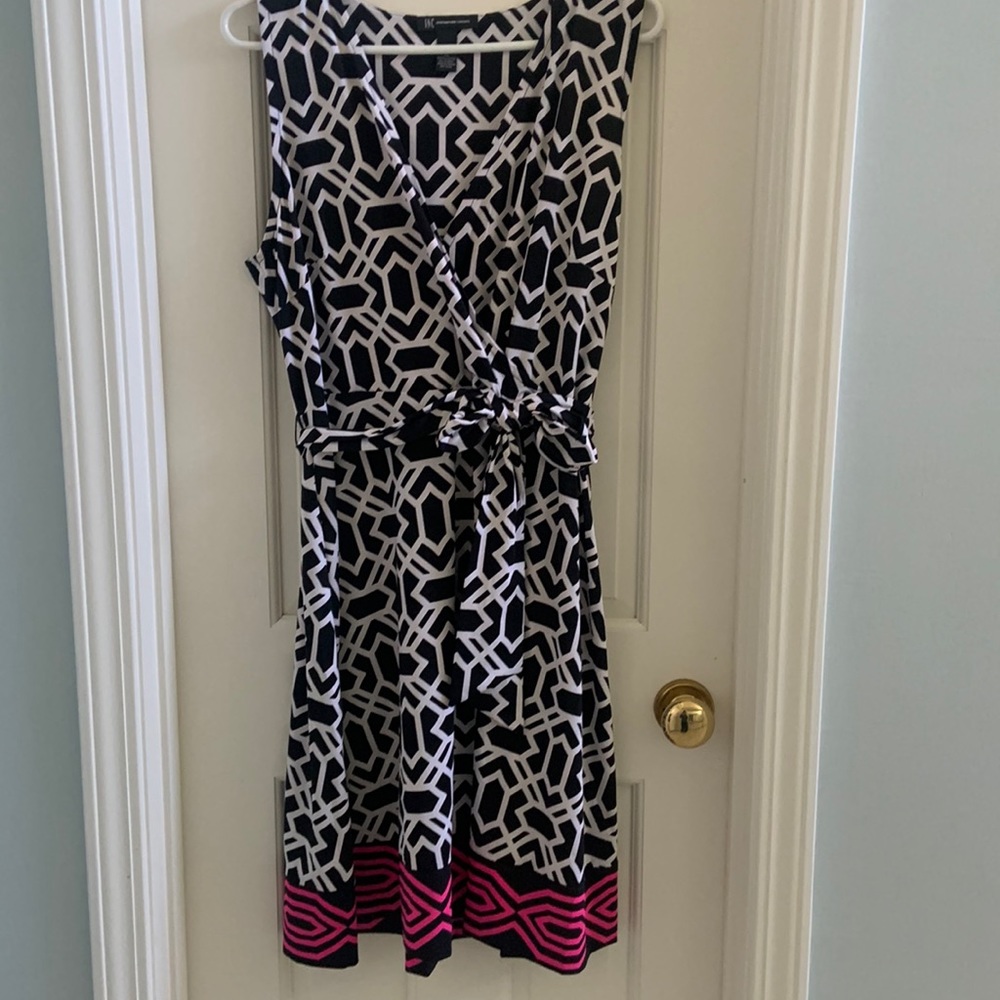Inc sleeveless v neck faux wrapped dress size xl